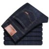 Pantalones de mezclilla elásticos para hombre, jeans de negocios, estilo clásico, Vintage, negro, azul, moda informal, talla grande, Verano - Imagen 4