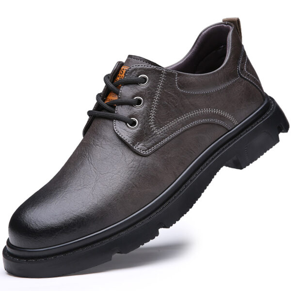 Zapatos de cuero genuino para hombre, calzado de cuero de vaca de alta calidad, hecho a mano, altura Invisible, aumento de 6cm, talla 37-48 - Imagen 2