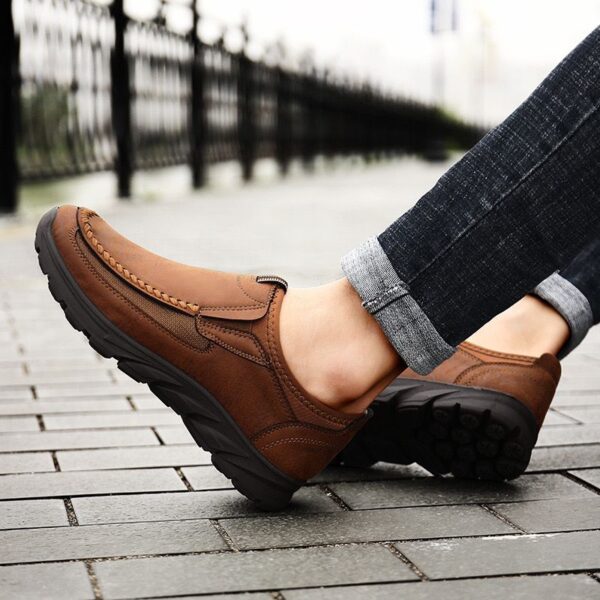 Mocasines informales para hombre, Zapatos Retro hechos a mano, a la moda, novedad de 2023 - Imagen 3