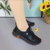 Zapatillas de deporte Vintage transpirables para Mujer, Zapatos planos con plataforma, sin cordones mocasines de cuero, informales, a la moda - Imagen 3