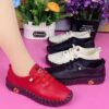 Zapatillas de deporte Vintage transpirables para Mujer, Zapatos planos con plataforma, sin cordones mocasines de cuero, informales, a la moda - Imagen 2