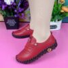 Zapatillas de deporte Vintage transpirables para Mujer, Zapatos planos con plataforma, sin cordones mocasines de cuero, informales, a la moda - Imagen 4