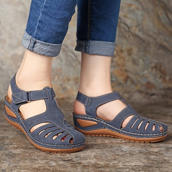 Sandalias de gladiador con plataforma para mujer, zapatos informales de talla grande 44, cuñas de verano, novedad - Imagen 3