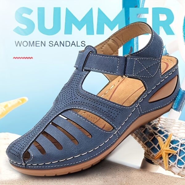 Sandalias de gladiador con plataforma para mujer, zapatos informales de talla grande 44, cuñas de verano, novedad