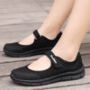 Zapatos vulcanizados transpirables para mujer, zapatos deportivos informales ultraligeros, cómodos, planos para caminar - Imagen 2