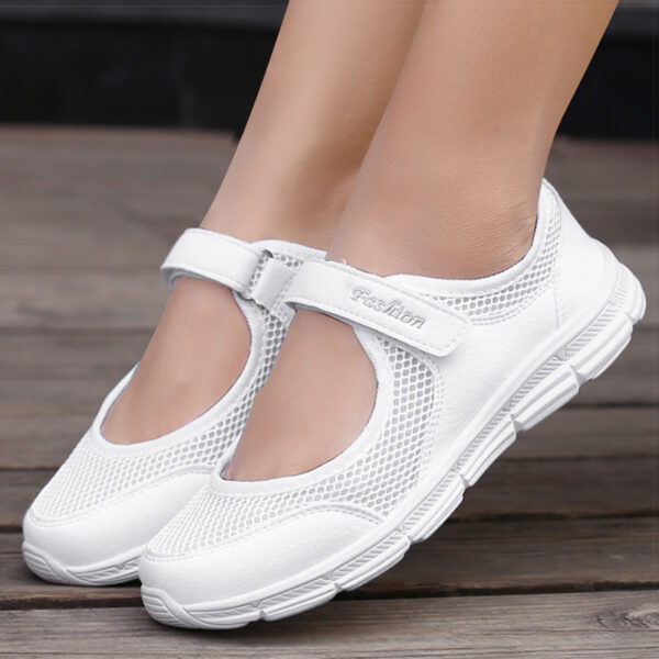 Zapatos vulcanizados transpirables para mujer, zapatos deportivos informales ultraligeros, cómodos, planos para caminar