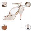 Zapatos de baile latino de salón para mujer, Sandalia de Salsa para interiores, suela suave, zapatos de baile de Tango y Samba para fiesta 6/7/7.5/8.5/10cm - Imagen 6