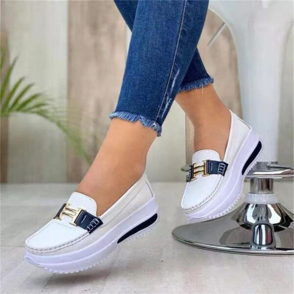 Zapatillas de deporte con plataforma para mujer, zapatos informales con suela gruesa, vulcanizados, talla grande, Primavera, 2023