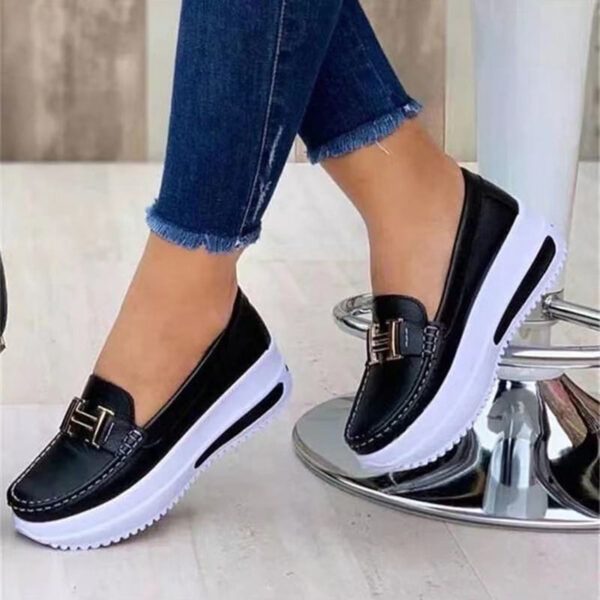 Zapatillas de deporte con plataforma para mujer, zapatos informales con suela gruesa, vulcanizados, talla grande, Primavera, 2023 - Imagen 6