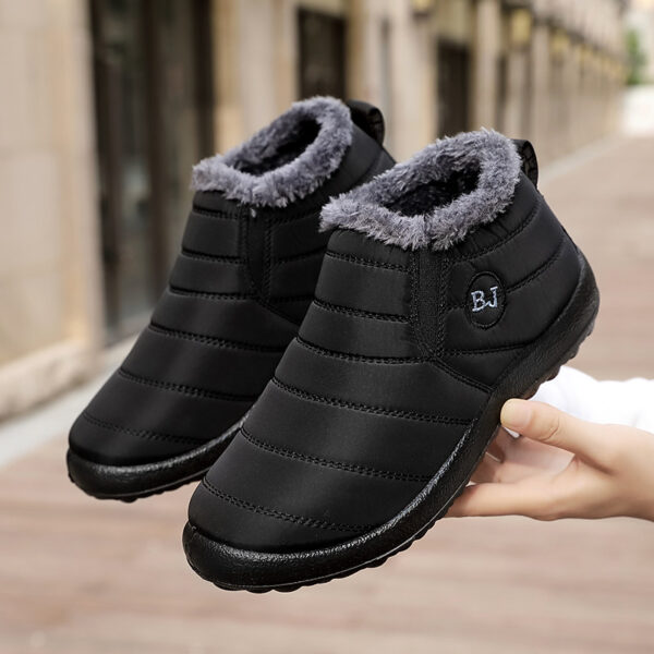 Botas de nieve de felpa para hombre y mujer, botines cálidos impermeables, zapatos planos para mantener el calor, Unisex, 2022 - Imagen 4