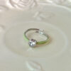 Anillos de moda para mujer, joyería Simple, apertura ajustable, compromiso, boda, niña, regalos de cumpleaños, accesorios - Imagen 2