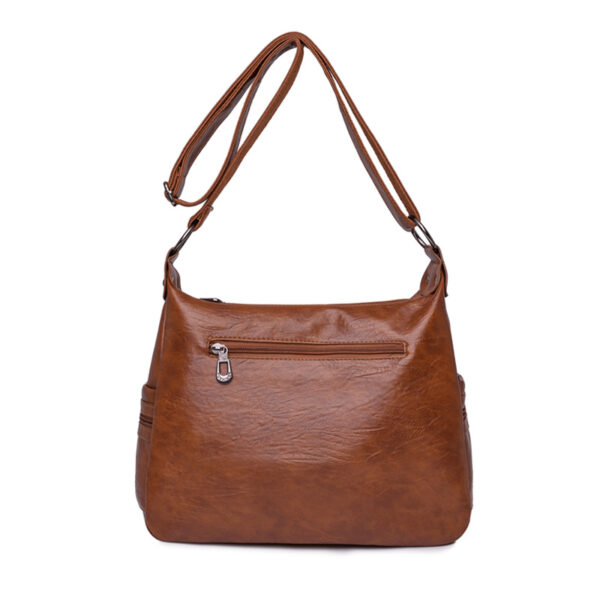 Bolso de hombro de piel sintética suave para mujer, bandolera de gran capacidad, Color sólido, elegante, sencillo, estilo salvaje, 2023 - Imagen 3