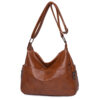Bolso de hombro de piel sintética suave para mujer, bandolera de gran capacidad, Color sólido, elegante, sencillo, estilo salvaje, 2023 - Imagen 2
