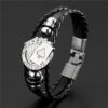 Pulsera trenzada de cuero con personalidad para hombre, brazalete multicapa con naipes, accesorios creativos, joyería con dijes - Imagen 3