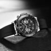 LIGE-Reloj analógico de silicona para Hombre, accesorio de pulsera de cuarzo resistente al agua con cronógrafo, complemento masculino deportivo de marca de lujo con fecha, nuevo, 2023 - Imagen 6