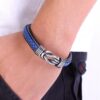 XQNI-pulsera de cuero para hombre, accesorios gráficos irregulares de moda, combinación de acero inoxidable para regalos conmemorativos de cumpleaños - Imagen 3