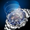 LIGE-reloj analógico de acero inoxidable para hombre, accesorio de pulsera de cuarzo resistente al agua con calendario, complemento masculino deportivo de marca de lujo con diseño militar, incluye caja, 2023 - Imagen 5