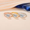 ATTAGEMS-Anillo de moissanita para mujer, sortija de oro amarillo de 18K, 14K, 10K, corte redondo, 3,0 CT, Diamante de cumpleaños para regalo de boda, 2023 - Imagen 4