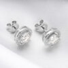 Smyoue-pendientes de moissanita certificados para mujer, aretes de plata de ley chapados en platino, aretes de diamante, joyería fina de boda, 2CT - Imagen 2