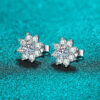 Smyoue-pendientes de moissanita con certificado de oro blanco para mujer, aretes de 0,3-0,5 CT, joyería de diamante de imitación brillante, Plata de Ley 925 - Imagen 3