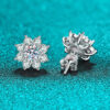 Smyoue-pendientes de moissanita con certificado de oro blanco para mujer, aretes de 0,3-0,5 CT, joyería de diamante de imitación brillante, Plata de Ley 925 - Imagen 2