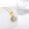 Szjinao-collar de moissanita de 4 quilates para mujer, joyería de Color D de corte redondo puro de plata 925, probador de diamantes, colgante de flor grande - Imagen 2