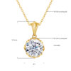 Szjinao-collar de moissanita de 4 quilates para mujer, joyería de Color D de corte redondo puro de plata 925, probador de diamantes, colgante de flor grande - Imagen 5