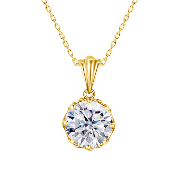 Szjinao-collar de moissanita de 4 quilates para mujer, joyería de Color D de corte redondo puro de plata 925, probador de diamantes, colgante de flor grande