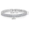 Pulsera de tenis de moissanita auténtica para mujer, regalo de Navidad, chapado en platino, Plata de Ley 6,5 100%, joyería de boda, 2-925mm - Imagen 5