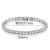 Pulsera de tenis de moissanita auténtica para mujer, regalo de Navidad, chapado en platino, Plata de Ley 6,5 100%, joyería de boda, 2-925mm - Imagen 4