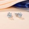 Pendientes de piedra preciosa de moissanita de 3,0 quilates para mujer, Plata de Ley 925 sólida, color D, joyería fina - Imagen 3