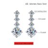 NKHOG-pendientes de gota de moissanita para mujer, de plata S925, 2,6 quilates, Color D, VVS1, Diamante moissanita, joyería de compromiso, regalo de boda - Imagen 5