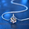 AIFAFA-collar con colgante de moissanita auténtica de 5 quilates, placa de oro blanco de 18k, Plata de Ley 925, cadena de cuello de diamante sintético, joyería - Imagen 4