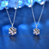 AIFAFA-collar con colgante de moissanita auténtica de 5 quilates, placa de oro blanco de 18k, Plata de Ley 925, cadena de cuello de diamante sintético, joyería - Imagen 2