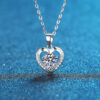 Smyoue-collar de corazón de moissanita para mujer, colgante de plata S925 con gema de 1,0 CT, con certificado GRA, regalo de boda y Día de San Valentín, venta al por mayor - Imagen 2