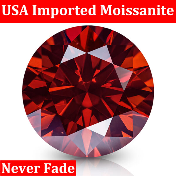 Piedras de moissanita granate rojo oscuro, 0,5 CT a 9CT, gemas sueltas, prueba de diamante, gran calidad, certificado VVS1