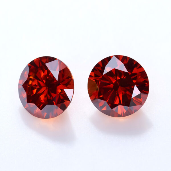 Piedras de moissanita granate rojo oscuro, 0,5 CT a 9CT, gemas sueltas, prueba de diamante, gran calidad, certificado VVS1 - Imagen 2