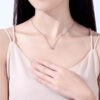 AnuJewel-collar con colgante chapado en oro de 18K para mujer, Diamante de moissanita de 1Ct y 2CT, regalo de aniversario, venta al por mayor - Imagen 6