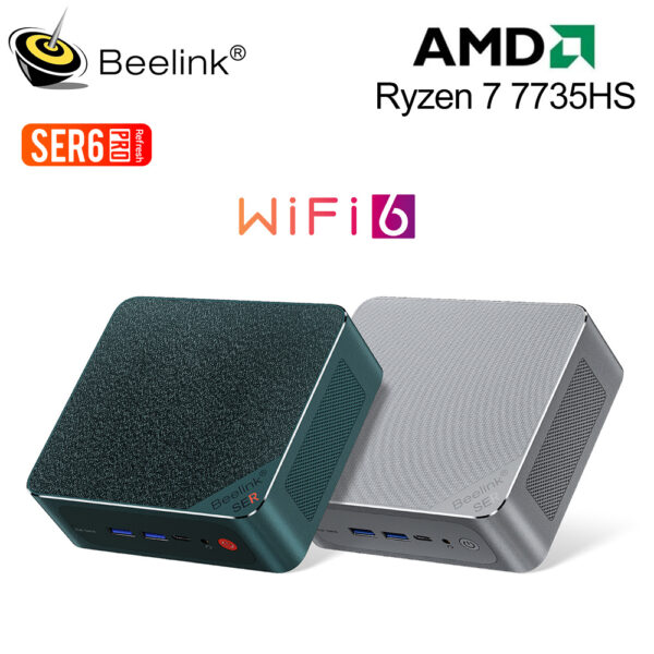 Beelink-Mini PC SER6 Pro 2023 H, SER5, AMD Ryzen 7, 6800H, Windows 11 Pro, DDR4, NVME, SSD, 5500U, 5800H, para juegos, SER4, 4800U, 5600