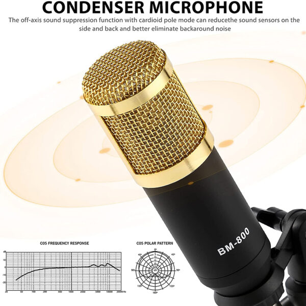 Kit de micrófono de transmisión con mezclador de Audio (opcional) y micrófono de condensador, conjunto de micrófono para Podcast, transmisión en vivo, Podcast - Imagen 2