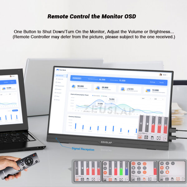 ZEUSLAP-Monitor portátil ultradelgado, pantalla táctil de 15,6 pulgadas, FHD, HDR, IPS, USB-C, para ordenador portátil, teléfono, Xbox, cámara CCTV, PS4, PS5 - Imagen 2