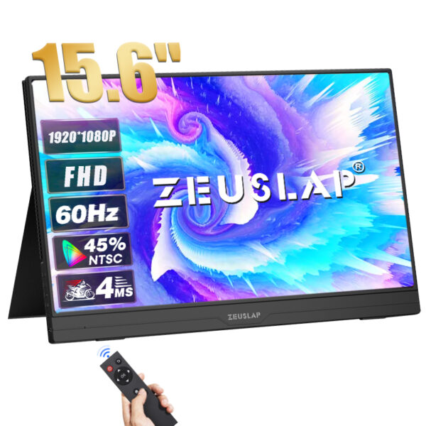 ZEUSLAP-Monitor portátil ultradelgado, pantalla táctil de 15,6 pulgadas, FHD, HDR, IPS, USB-C, para ordenador portátil, teléfono, Xbox, cámara CCTV, PS4, PS5