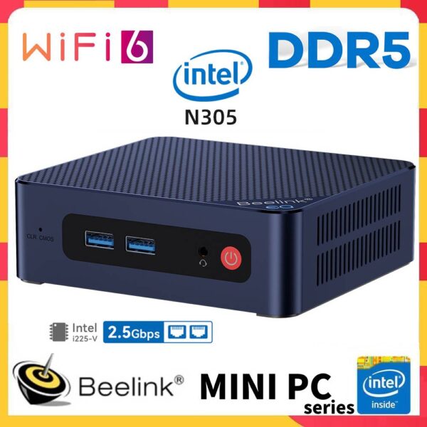 Beelink-Mini ordenador de escritorio EQ12 Pro GK Mini S12, 12. ª generación, Intel Core i3 N305 N95 N100 J4125, Windows 10 11, WIFI6 DDR5 BT