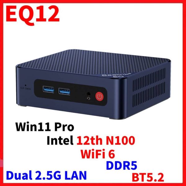 Beelink-Mini ordenador de escritorio EQ12 Pro GK Mini S12, 12. ª generación, Intel Core i3 N305 N95 N100 J4125, Windows 10 11, WIFI6 DDR5 BT - Imagen 5