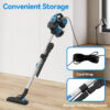 INSE Aspirador con Cable, Aspiradora Escoba de Succión Poderosa de 18kPa, Aspiradora Escopa 3 En 1 Vertical y de Mano para Hogar, Sofas, Mascotas, 600W, 1L, Hepa Filtro Lavable (Azul) - Imagen 5