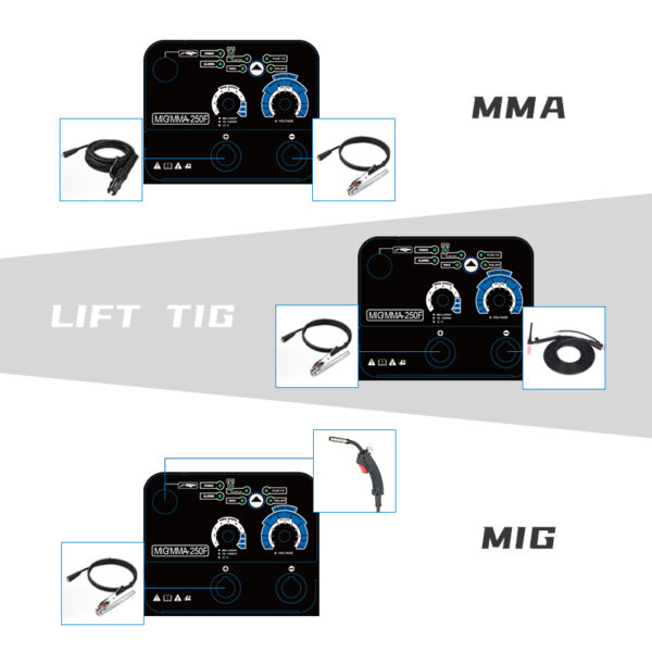 Soldador 3 en 1 para soldadura doméstica, máquina de soldadura semiautomática sin Gas, MIG MMA LIFT TIG - Imagen 6