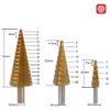 Juego de brocas escalonadas HSS, cortador de agujeros de Metal de 4-12/20/32mm, herramienta de sierra de agujeros de perforación de núcleo cónico, brocas dentadas giratorias - Imagen 5