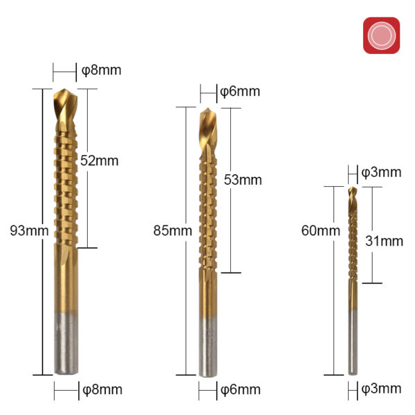 Juego de brocas escalonadas HSS, cortador de agujeros de Metal de 4-12/20/32mm, herramienta de sierra de agujeros de perforación de núcleo cónico, brocas dentadas giratorias - Imagen 6