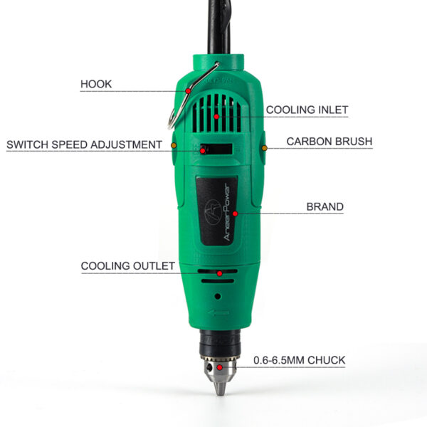 Dremel-minitaladro eléctrico grabador, herramienta rotativa, máquina pulidora, herramienta eléctrica, 5 velocidades variables, pluma de grabado con accesorios, 260W - Imagen 3