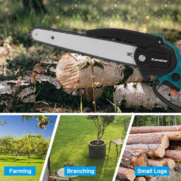 Kamolee-motosierra eléctrica sin escobillas, cortador de madera, herramienta eléctrica de poda de jardín para batería Makita de 18V, 24V, 4/6/8 pulgadas - Imagen 5